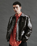 Horsehide Round Cut Single Jacket