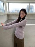 Copit Stripe Knit Long Sleeve Tee