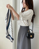 [Scarf set] Bersi Basic Half Knit