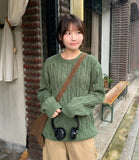 [unisex] Ponko over cable knit