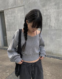 Head Black Blue Pintuck Wide Denim Pants
