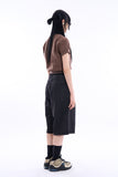 Ripi carpenter bermuda denim pants