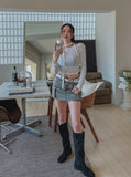 Vintage Fall-Up Cargo Mini Skirt