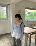 Ditsy Bokashi Summer Ribbon Bolero Cardigan