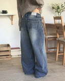 [MADE] Rabat hem snap wide denim pants