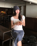 Yui Lace Shirred Puff Short Sleeve