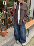 Gelott Stripe Carpenter Denim Balloon Wide Pants