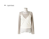 Boven Color Matching V Sleeveless T-Shirt Layered Set