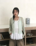 Flan Summer See-through Dot Cardigan