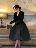 Seria Collar Wool Flare Long Coat