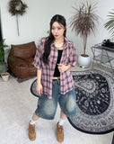 Labia pocket check shirt