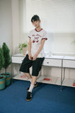 Cherry Cats CROP Ringer Tee