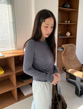 Takan Stripe Round Long Sleeve Tee