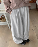[unisex] Endo banding string pin tuck wide training pants