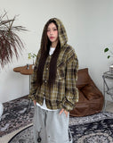 Camor Hood Check Banding Shirt