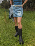 [U-DENIM/Special Product] Keto Washing Denim Mini Skirt