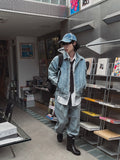 High Pintuck Wide Denim