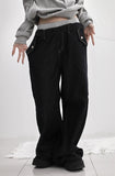 Band-layered low denim pants