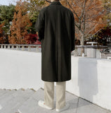 Quad wool balmacan coat