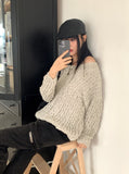 Lupin Blossom Round Long Sleeve Knit