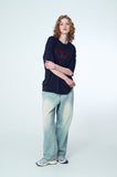 Chain Heart Embroidered Short Sleeve Tee