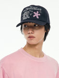 Flower Applique Camp Cap