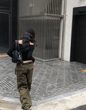Hoku Pintuck Low Cargo Pants