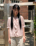 Morein Frill Short Sleeve Blouse