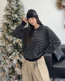 Heady Stripe Collar Knit