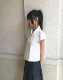 Kiro Check Tiered Banding Midi Skirt