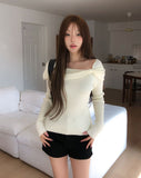 Chiro Ribbon Off-Shoulder Knit