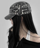 Tanz Zipper Stud Ball Cap