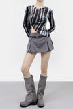 Mondini Velvet See-Through Unbalanced T-shirt