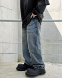 Embo Denim Wide Jeans