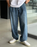 Raffle Slub One-Tuck Denim Pants