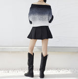Gradation Off Shoulder Knit