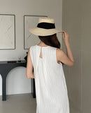 Blun Stripe Linen Sleeveless One Piece