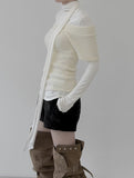 Tsumu Fur Knit Off-Shoulder