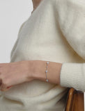 Essence Silver (W) Moissanite Flower Station Bracelet
