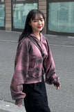 Unisex Tie Dye Over Hooded Zip Up
