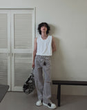 Rough damage layered sleeveless