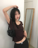 Tano Dot Lace Ribbon Long Skirt