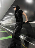 Pigment Short Sleeve Line Hood Zip-Up