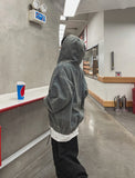 light washed denim hooded jacket