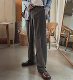 Elin semi wide slit slacks