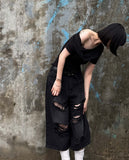 Raw Cut Bermuda Jeans