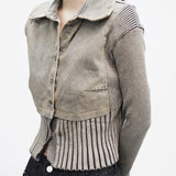 Hoppen Layered Denim Shirt