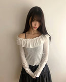 Laha Frill Off-Shoulder T-Shirt