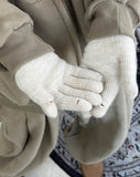 Odd Fingerhole Knit Gloves