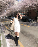 Entee Wrinkle Layered Sleeveless One Piece